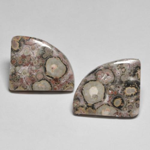 8,02 ct natürliche mehrfarbiger Jaspis-Edelsteine, Fantasieschliff, Lichtundurchlässig