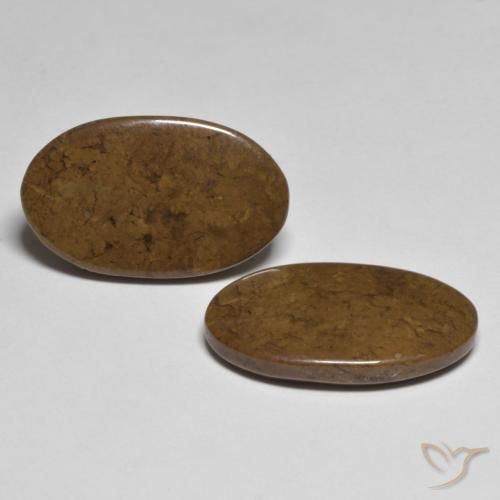 15.07 ct natürliche Mehrfarbig Jaspis-Edelsteine, Oval, Lichtundurchlässig