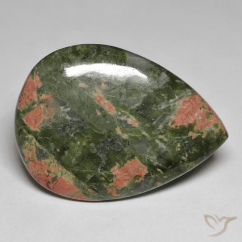 56.12ct Natürlicher Mehrfarbig Jaspis, Birnenform, Lichtundurchlässig