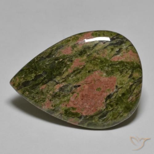 33.14ct Natürlicher Mehrfarbig Jaspis, Birnenform, Lichtundurchlässig