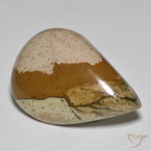 25.66ct Natürlicher Mehrfarbig Jaspis, Birnenform, Lichtundurchlässig