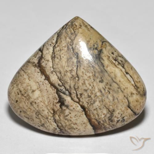 32.69ct Natürlicher Mehrfarbig Jaspis, Birnenform, Lichtundurchlässig