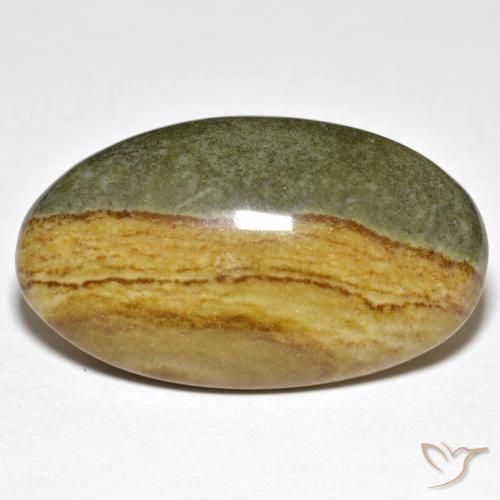 23.89ct Natürlicher Mehrfarbig Jaspis, Oval, Lichtundurchlässig