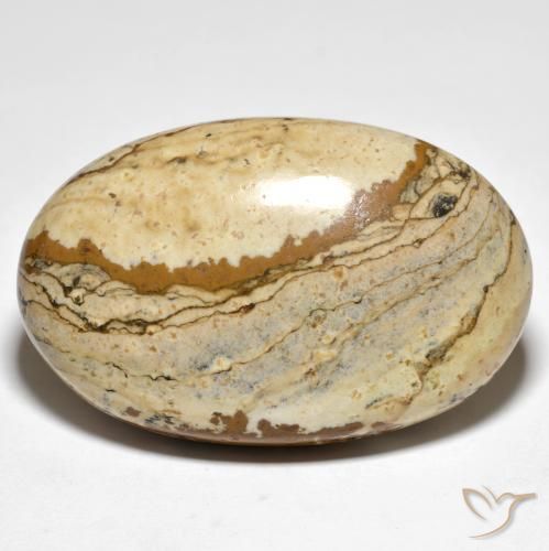49.20ct Natürlicher Mehrfarbig Jaspis, Oval, Lichtundurchlässig