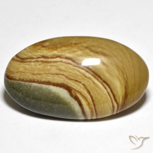 24.75ct Natürlicher Mehrfarbig Jaspis, Oval, Lichtundurchlässig