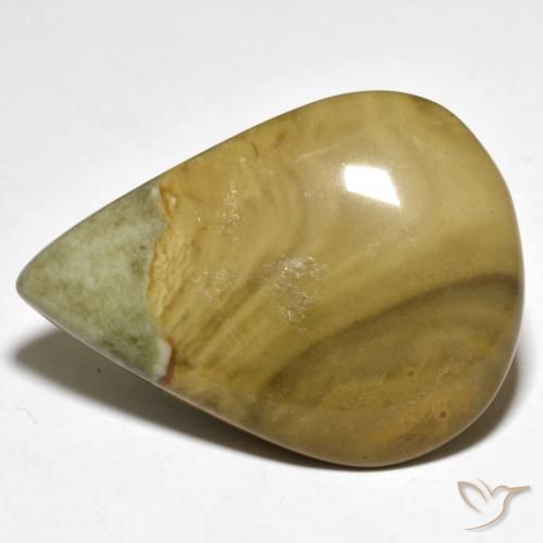 25.49ct Natürlicher Mehrfarbig Jaspis, Birnenform, Lichtundurchlässig
