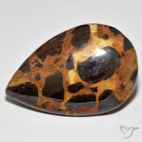 19.86ct Natürlicher Mehrfarbig Jaspis, Birnenform, Lichtundurchlässig