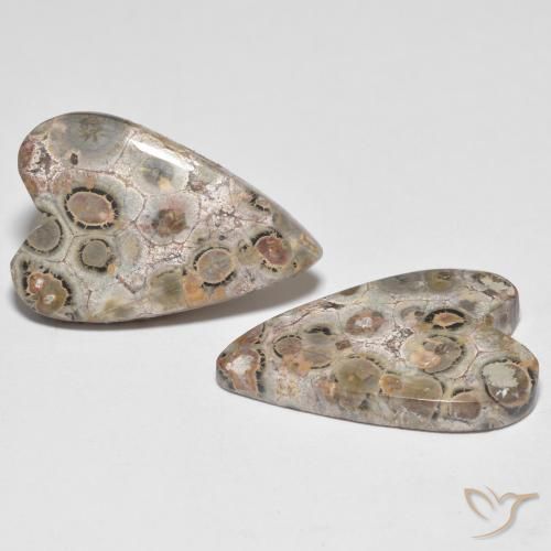 16.26 ct natürliche Mehrfarbig Jaspis-Edelsteine, Herz, Lichtundurchlässig