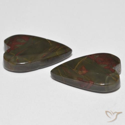 16.73 ct natürliche Mehrfarbig Jaspis-Edelsteine, Herz, Lichtundurchlässig