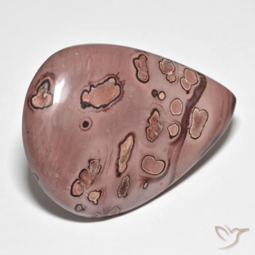 42.71ct Natürlicher Mehrfarbig Jaspis, Birnenform, Lichtundurchlässig