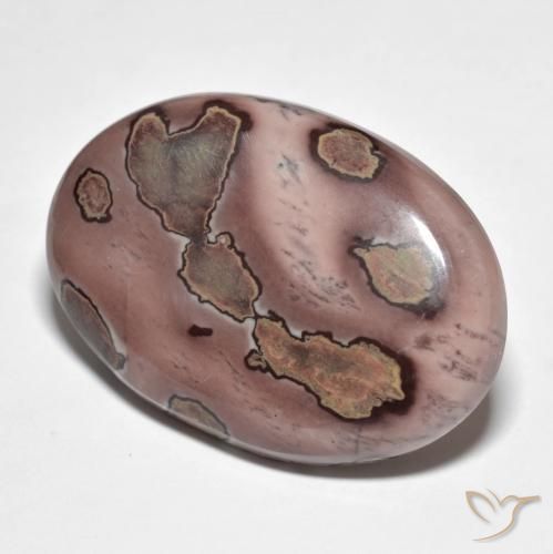 34.00ct Natürlicher Mehrfarbig Jaspis, Oval, Lichtundurchlässig