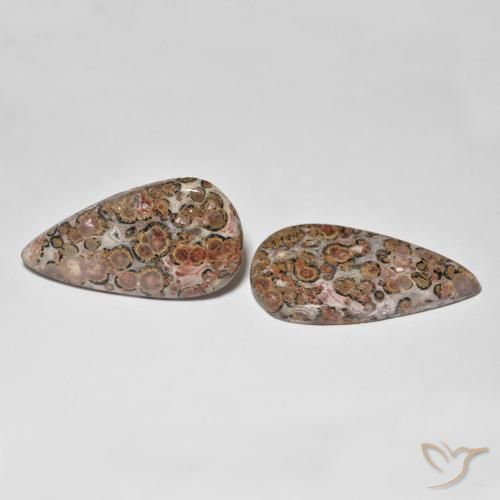 25.03 ct natürliche Mehrfarbig Jaspis-Edelsteine, Birnenform, Lichtundurchlässig