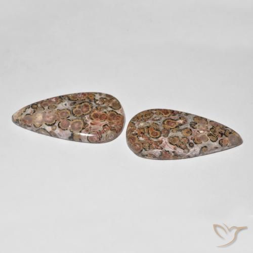 25.03 ct natürliche Mehrfarbig Jaspis-Edelsteine, Birnenform, Lichtundurchlässig