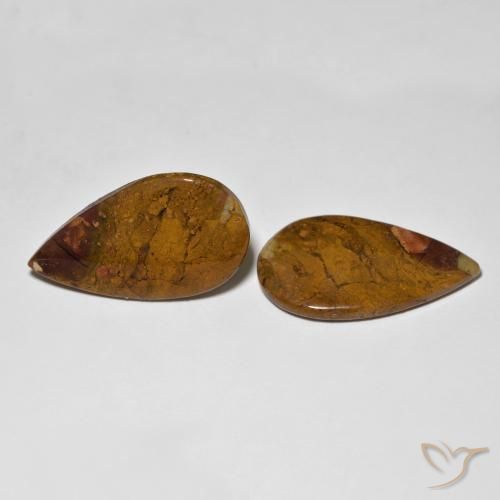 26.26 ct natürliche Mehrfarbig Jaspis-Edelsteine, Birnenform, Lichtundurchlässig