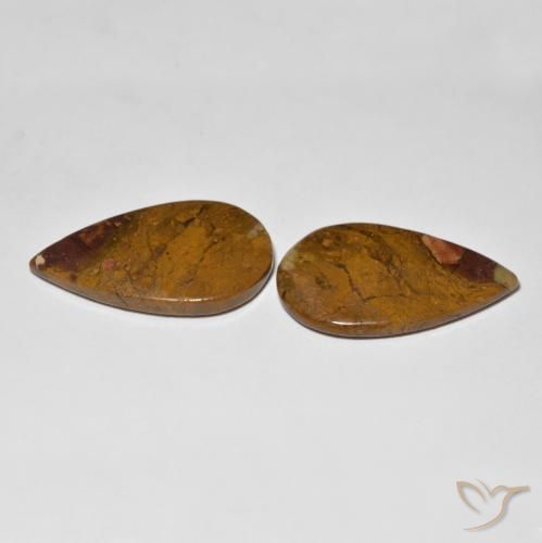 26.26 ct natürliche Mehrfarbig Jaspis-Edelsteine, Birnenform, Lichtundurchlässig
