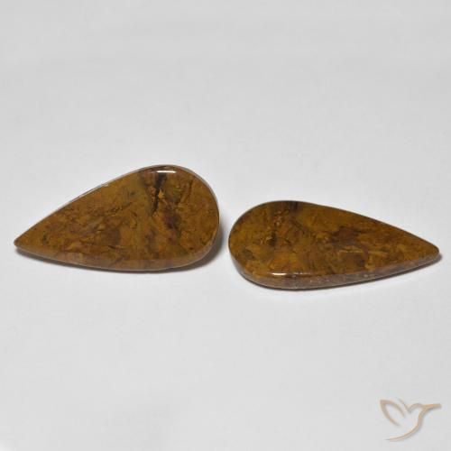 14.78 ct natürliche Mehrfarbig Jaspis-Edelsteine, Birnenform, Lichtundurchlässig