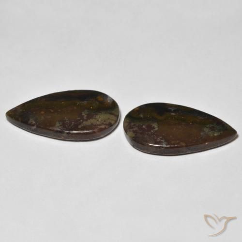 13.19 ct natürliche Mehrfarbig Jaspis-Edelsteine, Birnenform, Lichtundurchlässig