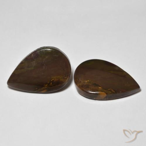 16.14 ct natürliche Mehrfarbig Jaspis-Edelsteine, Birnenform, Lichtundurchlässig