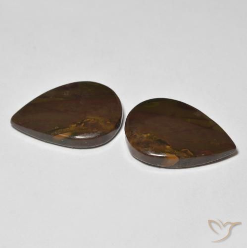 16.14 ct natürliche Mehrfarbig Jaspis-Edelsteine, Birnenform, Lichtundurchlässig