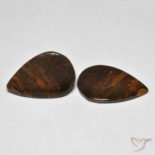 11.59 ct natürliche Mehrfarbig Jaspis-Edelsteine, Birnenform, Lichtundurchlässig