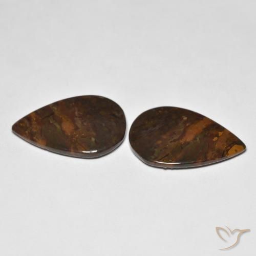11.59 ct natürliche Mehrfarbig Jaspis-Edelsteine, Birnenform, Lichtundurchlässig