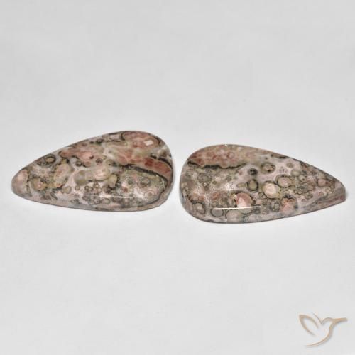 26.15 ct natürliche Mehrfarbig Jaspis-Edelsteine, Birnenform, Lichtundurchlässig