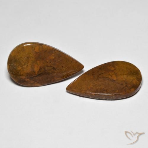21.10 ct natürliche Mehrfarbig Jaspis-Edelsteine, Birnenform, Lichtundurchlässig
