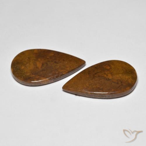 21.10 ct natürliche Mehrfarbig Jaspis-Edelsteine, Birnenform, Lichtundurchlässig