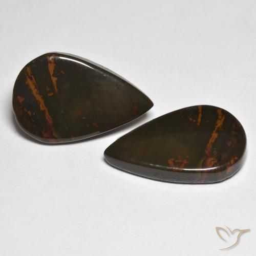 17.75 ct natürliche Mehrfarbig Jaspis-Edelsteine, Birnenform, Lichtundurchlässig