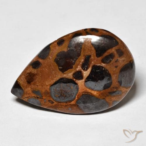 18.20ct Natürlicher Mehrfarbig Jaspis, Birnenform, Lichtundurchlässig