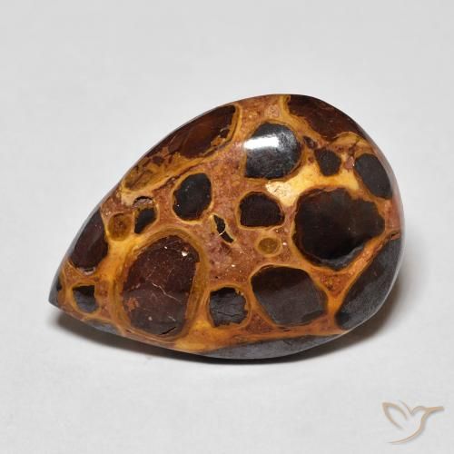 11.12ct Natürlicher Mehrfarbig Jaspis, Birnenform, Lichtundurchlässig