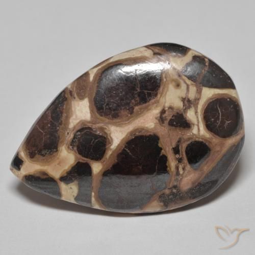 18.58ct Natürlicher Mehrfarbig Jaspis, Birnenform, Lichtundurchlässig