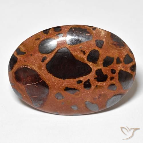28.07ct Natürlicher Mehrfarbig Jaspis, Oval, Lichtundurchlässig