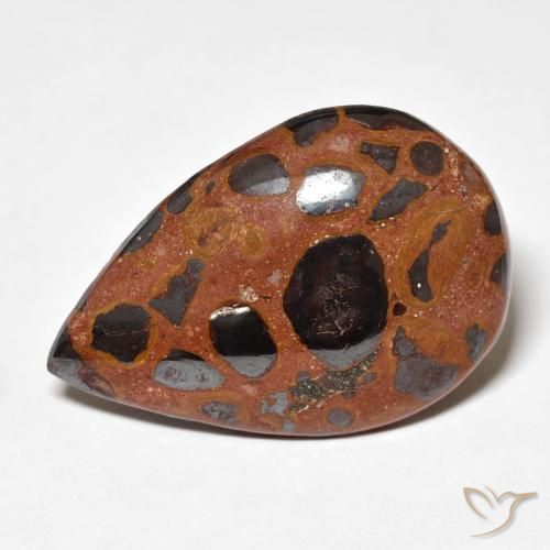 16.44ct Natürlicher Mehrfarbig Jaspis, Birnenform, Lichtundurchlässig