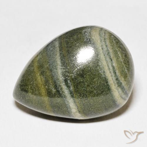 27.03ct Natürlicher Mehrfarbig Jaspis, Birnenform, Lichtundurchlässig