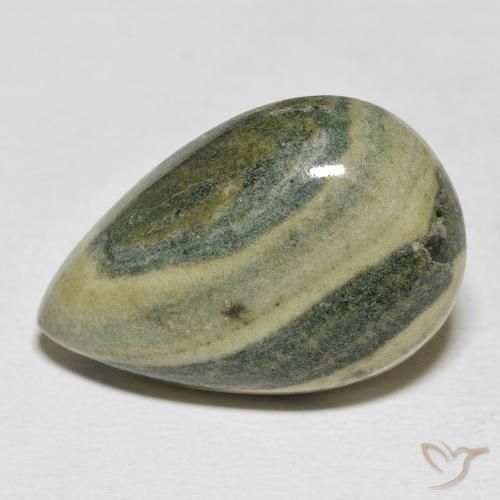 22.09ct Natürlicher Mehrfarbig Jaspis, Birnenform, Lichtundurchlässig