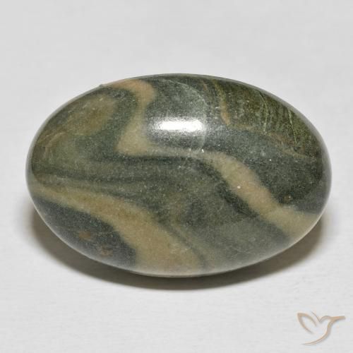 34.29ct Natürlicher Mehrfarbig Jaspis, Oval, Lichtundurchlässig