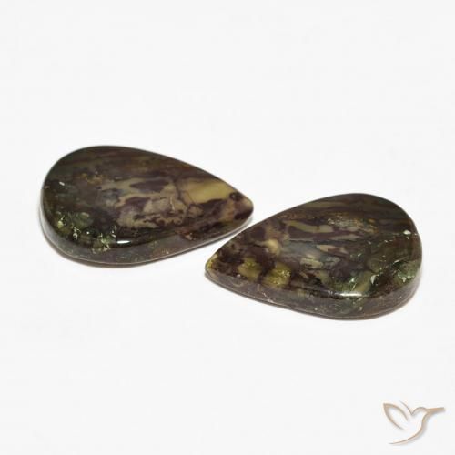11.76 ct natürliche Mehrfarbig Jaspis-Edelsteine, Birnenform, Lichtundurchlässig