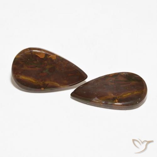 11.97 ct natürliche Mehrfarbig Jaspis-Edelsteine, Birnenform, Lichtundurchlässig