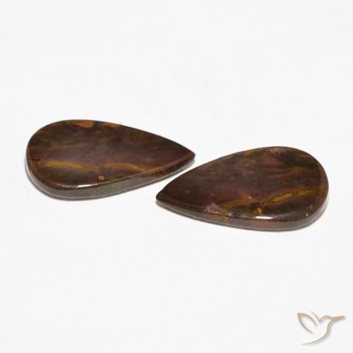 11.97 ct natürliche Mehrfarbig Jaspis-Edelsteine, Birnenform, Lichtundurchlässig