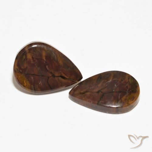 17.96 ct natürliche Mehrfarbig Jaspis-Edelsteine, Birnenform, Lichtundurchlässig
