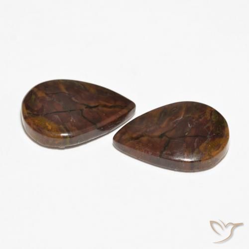 17.96 ct natürliche Mehrfarbig Jaspis-Edelsteine, Birnenform, Lichtundurchlässig