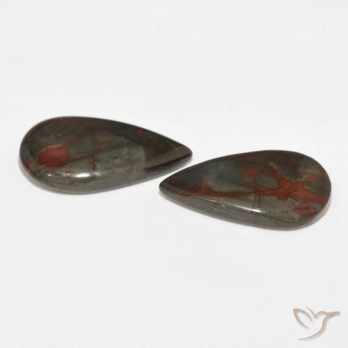 13.09 ct natürliche Mehrfarbig Jaspis-Edelsteine, Birnenform, Lichtundurchlässig