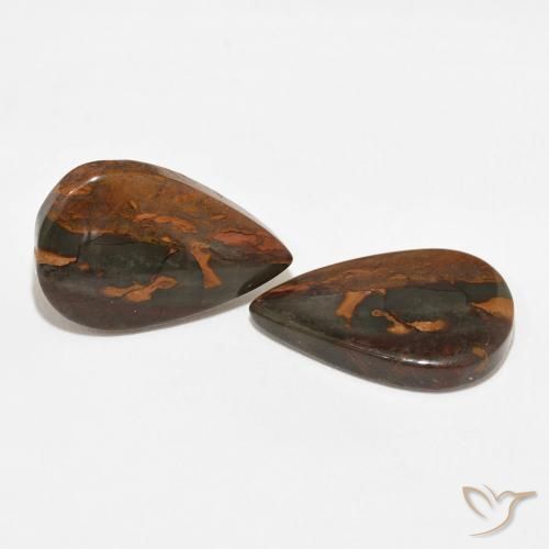 15.60 ct natürliche Mehrfarbig Jaspis-Edelsteine, Birnenform, Lichtundurchlässig