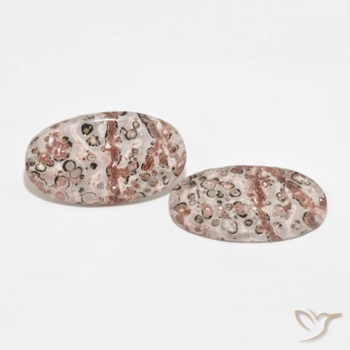 26.75 ct natürliche Mehrfarbig Jaspis-Edelsteine, Oval, Lichtundurchlässig