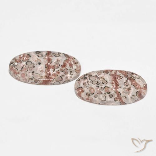 26.75 ct natürliche Mehrfarbig Jaspis-Edelsteine, Oval, Lichtundurchlässig
