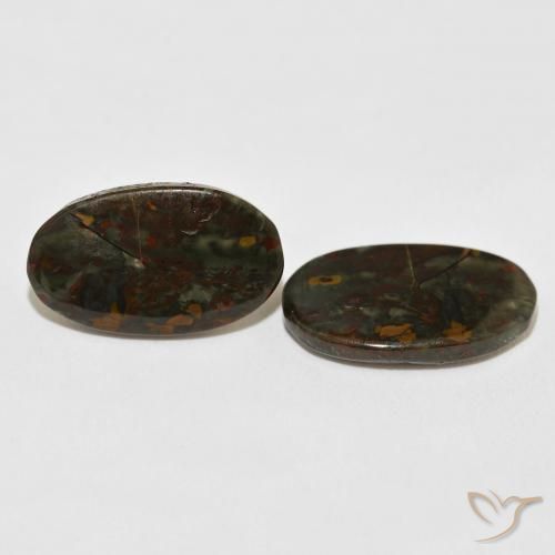 15.87 ct natürliche Mehrfarbig Jaspis-Edelsteine, Oval, Lichtundurchlässig