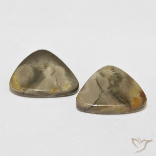 13.82 ct natürliche Mehrfarbig Jaspis-Edelsteine, Trillion, Lichtundurchlässig