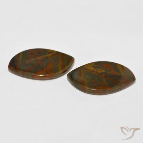 13.60 ct natürliche Mehrfarbig Jaspis-Edelsteine, Fantasie, Lichtundurchlässig