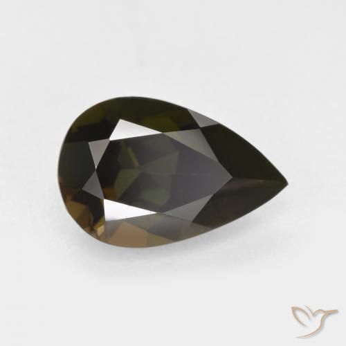 1.34ct Natürlicher dunkelbraun Kornerupin, Birnenform, VVS